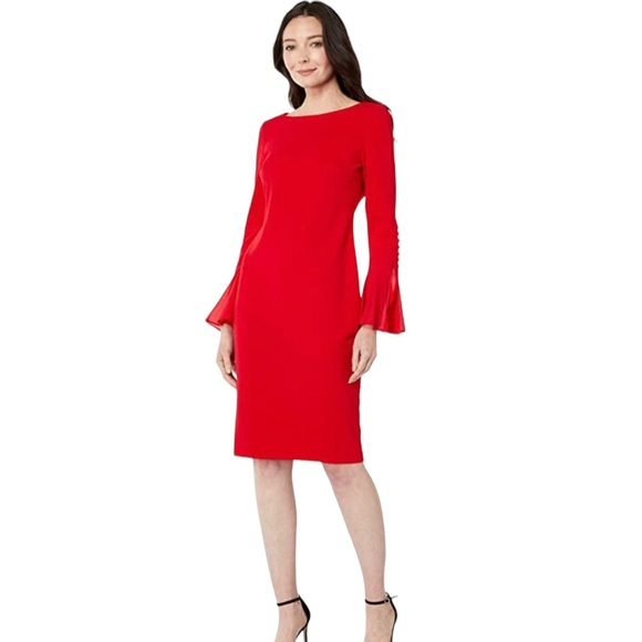 Calvin Klein Dresses & Skirts - Calvin Klein Women’s Bell Sleeve Sheath Dress NWT